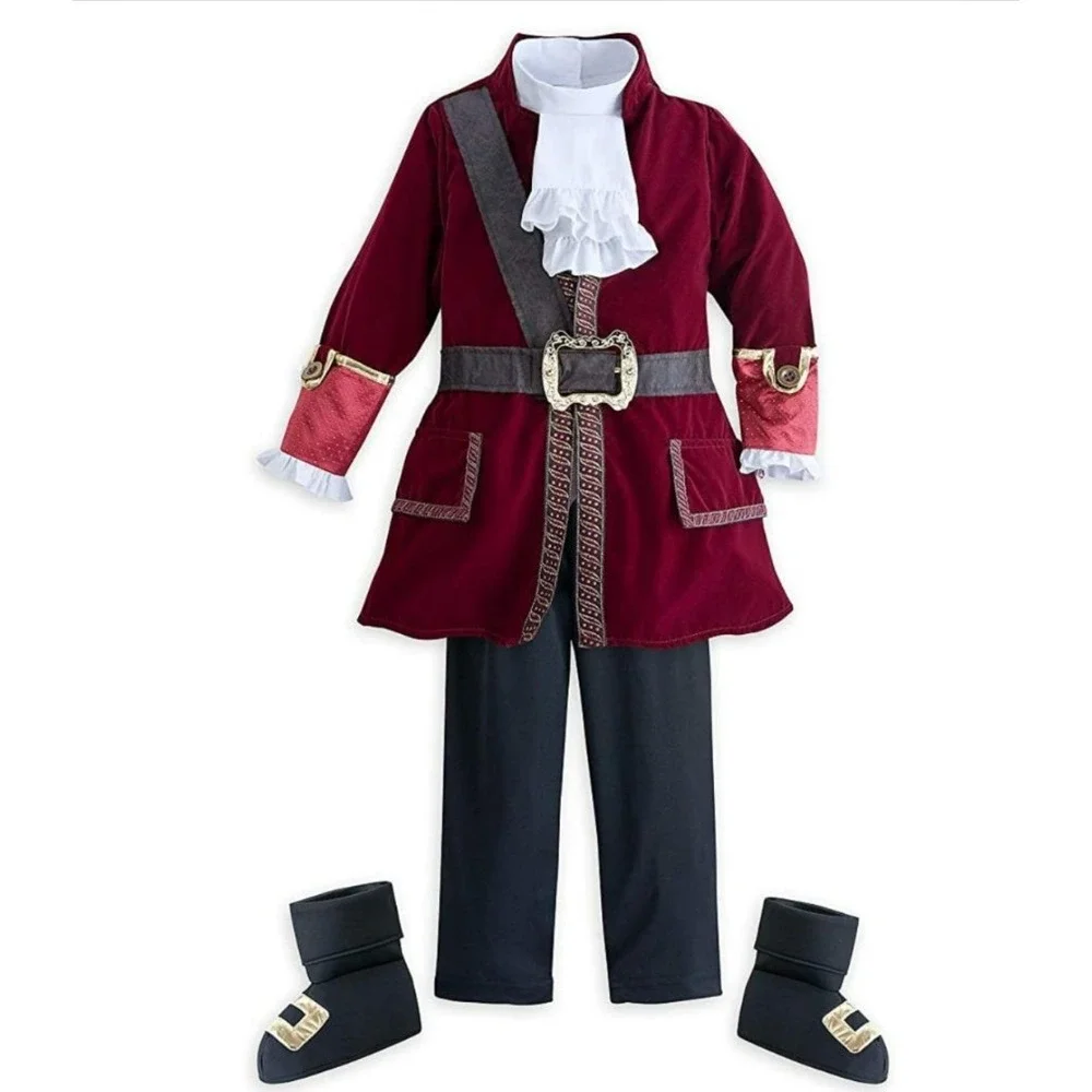 NWT Disney Store Boys Size 9/10 Peter Pan Captain Hook Pirate Costume